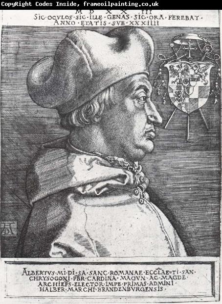 Albrecht Durer Cardinal Albrecht of Bran-Denburg in portrait